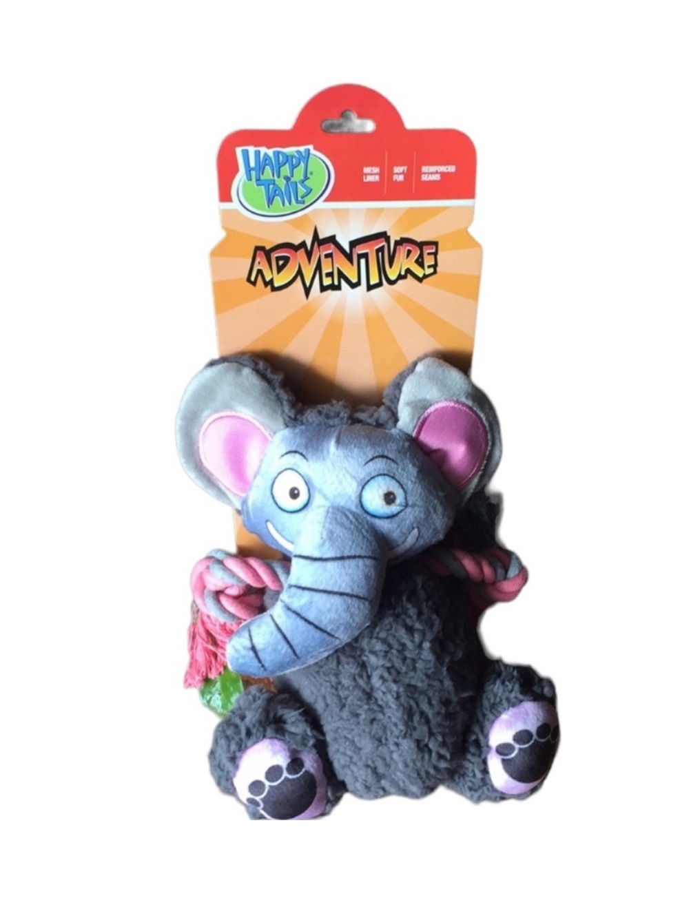 Happy Tails Adventure Dog Plush Elephant Toy